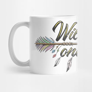 Native American Indian Arrow with Wording Wild One Mug